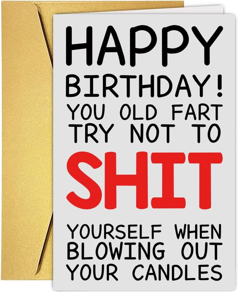 Humorous Birthday Card for Adults – Rude Fun for All Ages