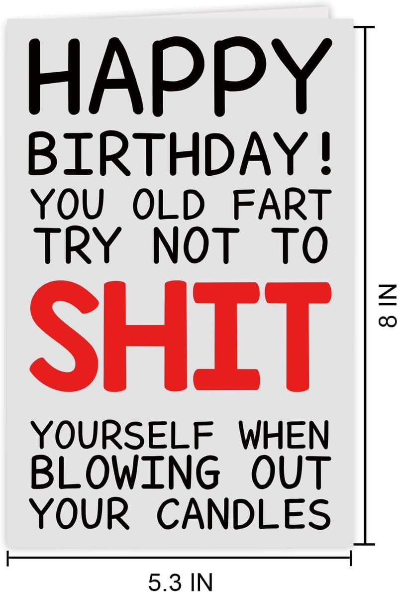Humorous Birthday Card for Adults – Rude Fun for All Ages