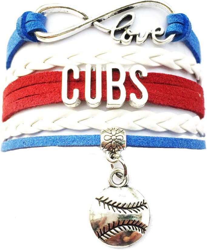 Handmade Infinity Love Cubs Baseball Bracelet for Sports Fans