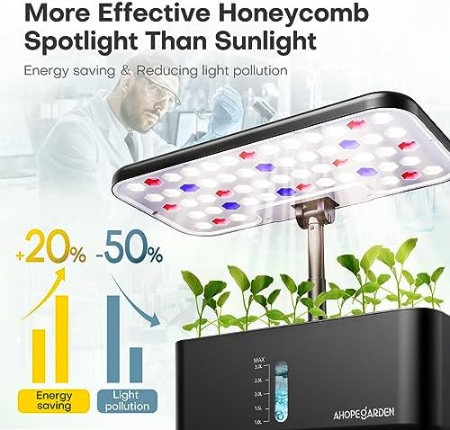 Hydroponic Indoor Garden System with LED Grow Light - 10 Pods