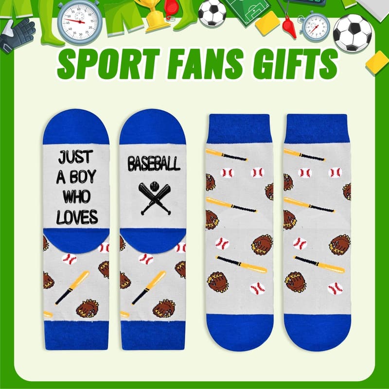 Boys' Novelty Socks - Birthday Gift for Ages 4-18