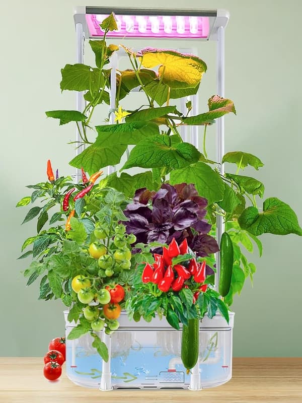 Indoor Hydroponic Gardening System with LED Grow Light