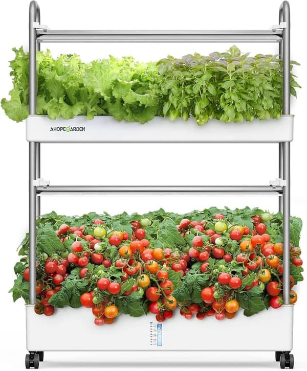 Indoor Hydroponic Garden Kit with LED Light - 60 Pods