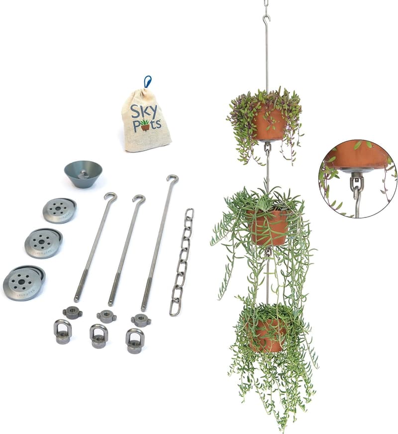 Stainless Steel Pot Hanger Kits for Indoor/Outdoor Planters