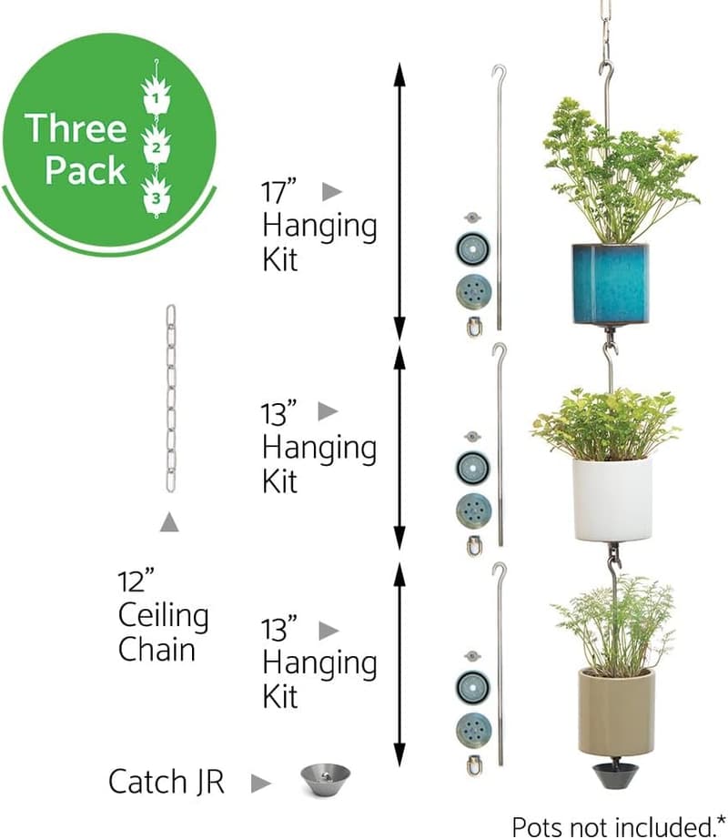 Stainless Steel Pot Hanger Kits for Indoor/Outdoor Planters