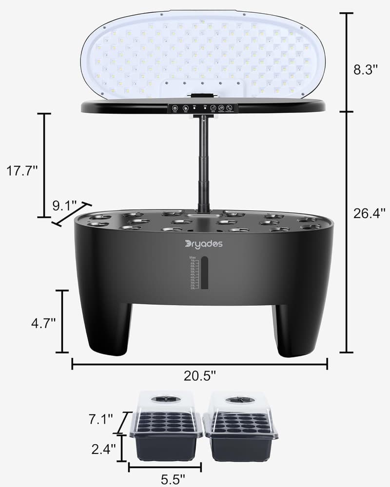 Smart Herb Garden with 16-Pod Hydroponic Growing Kit