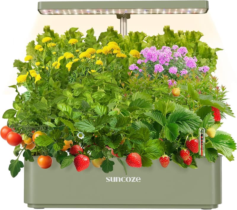 Indoor Herb Garden Kit with 12 Pods & LED Grow Light