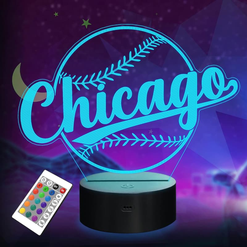 Baseball Night Light - 3D Illusion Lamp for Boys