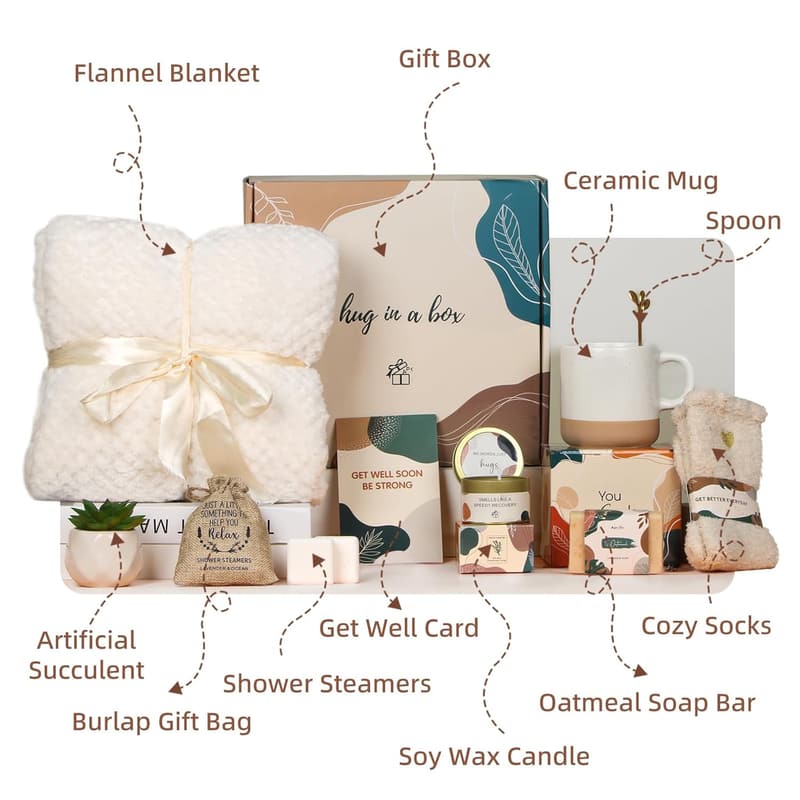 Get Well Soon Gift Basket for Women – Comfort and Pamper Box