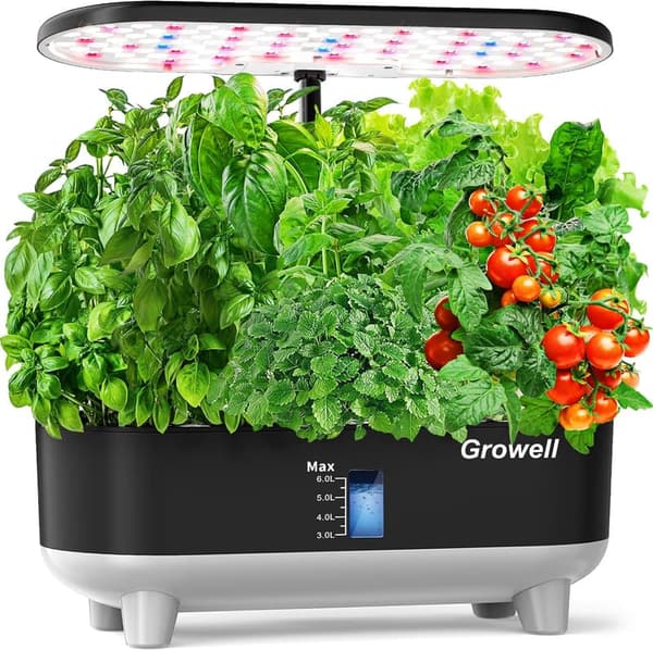 Indoor Hydroponic Garden Kit with LED Light – 16 Pods, 8L