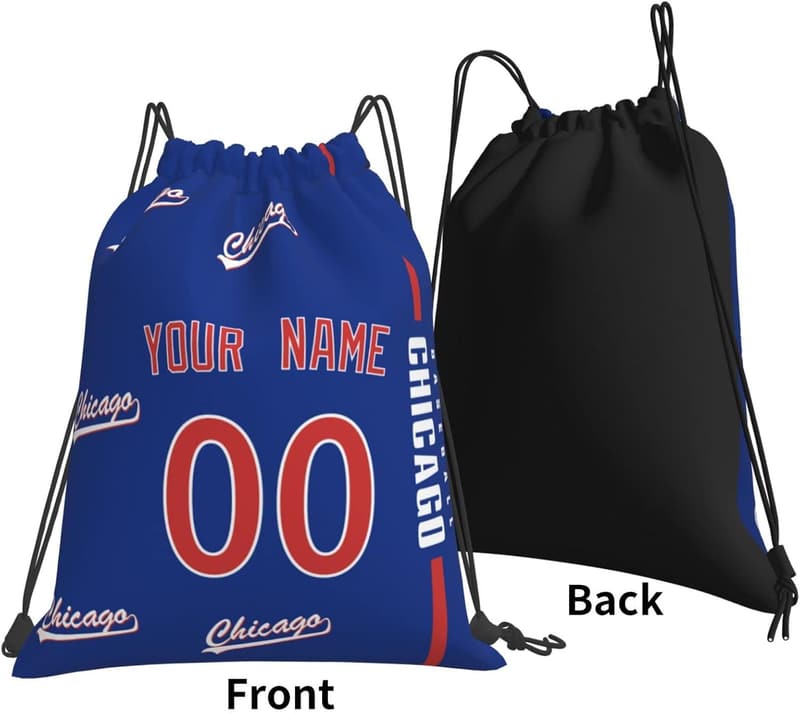 Customizable Chicago Drawstring Backpack for Men and Women