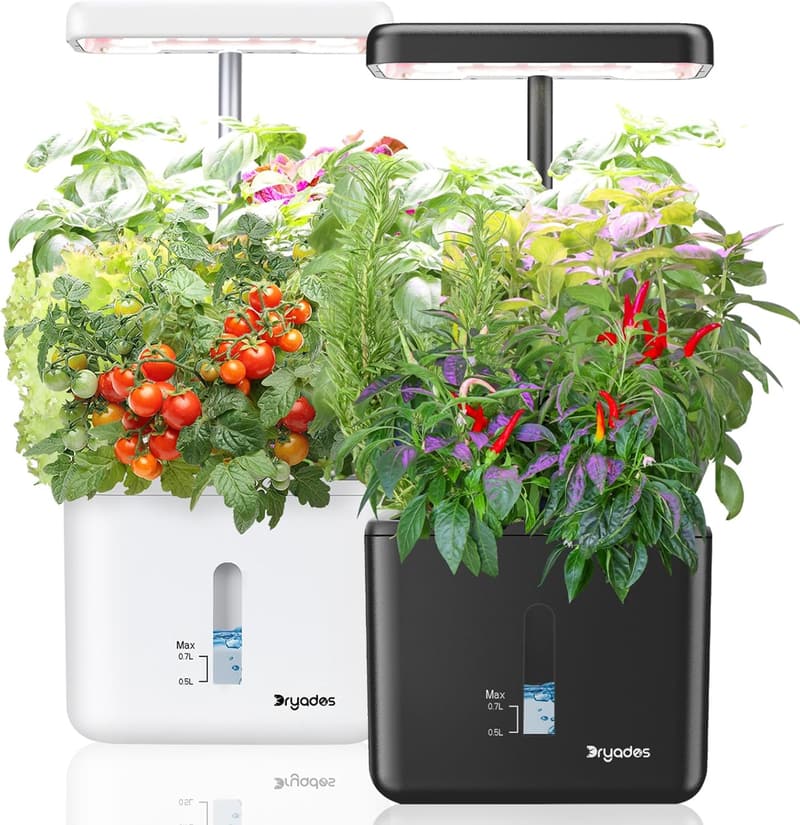 Indoor Garden Planter Set with LED Grow Light & Auto Timer