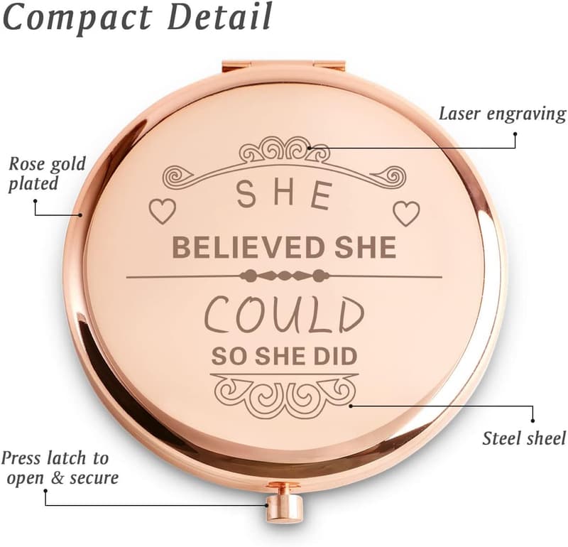 Personalized Compact Mirror - Unique Mother's Day Gift for Women