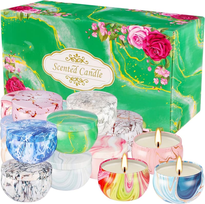 Scented Candle Gift Set for Mom - 16 Pack, Soy Wax Aromatherapy