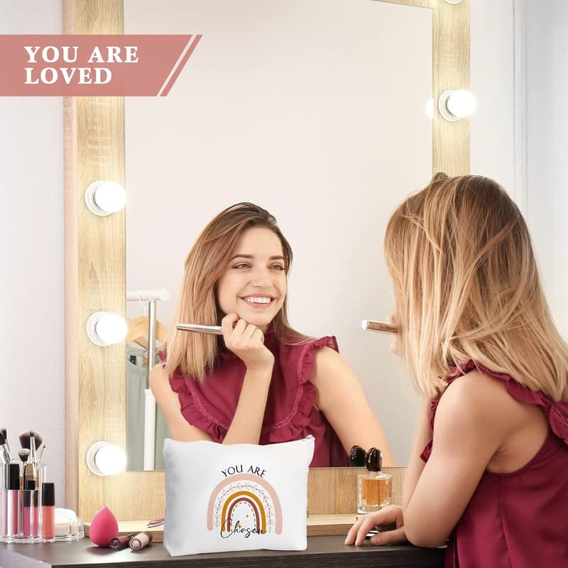 Inspirational Gift Set for Women - 20 Makeup Bags & Keychains