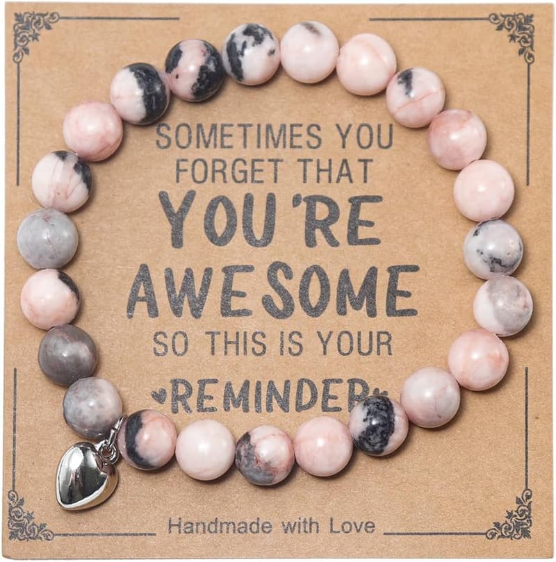 Natural Stone Chakra Bracelet for Women - Healing Gift for Her