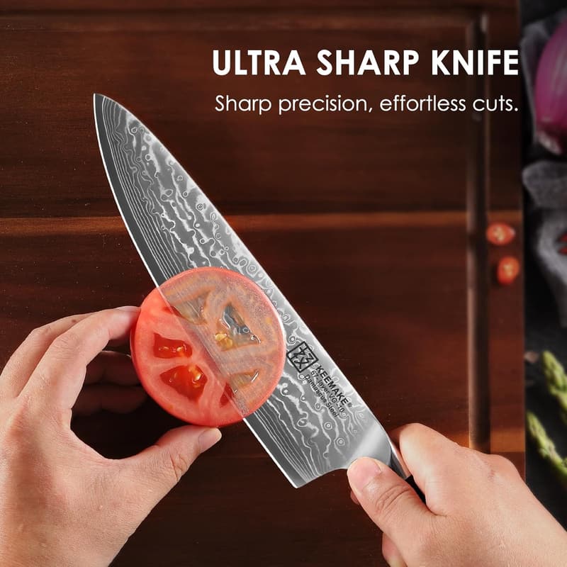 8-Inch Damascus Chef Knife with VG10 Core and G10 Handle