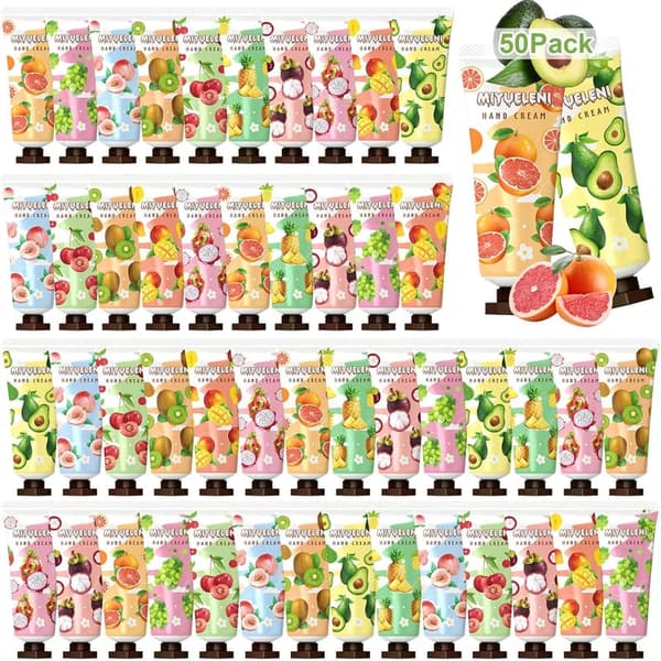 Christmas Hand Cream Gift Set - 50 Mini Lotions for Women