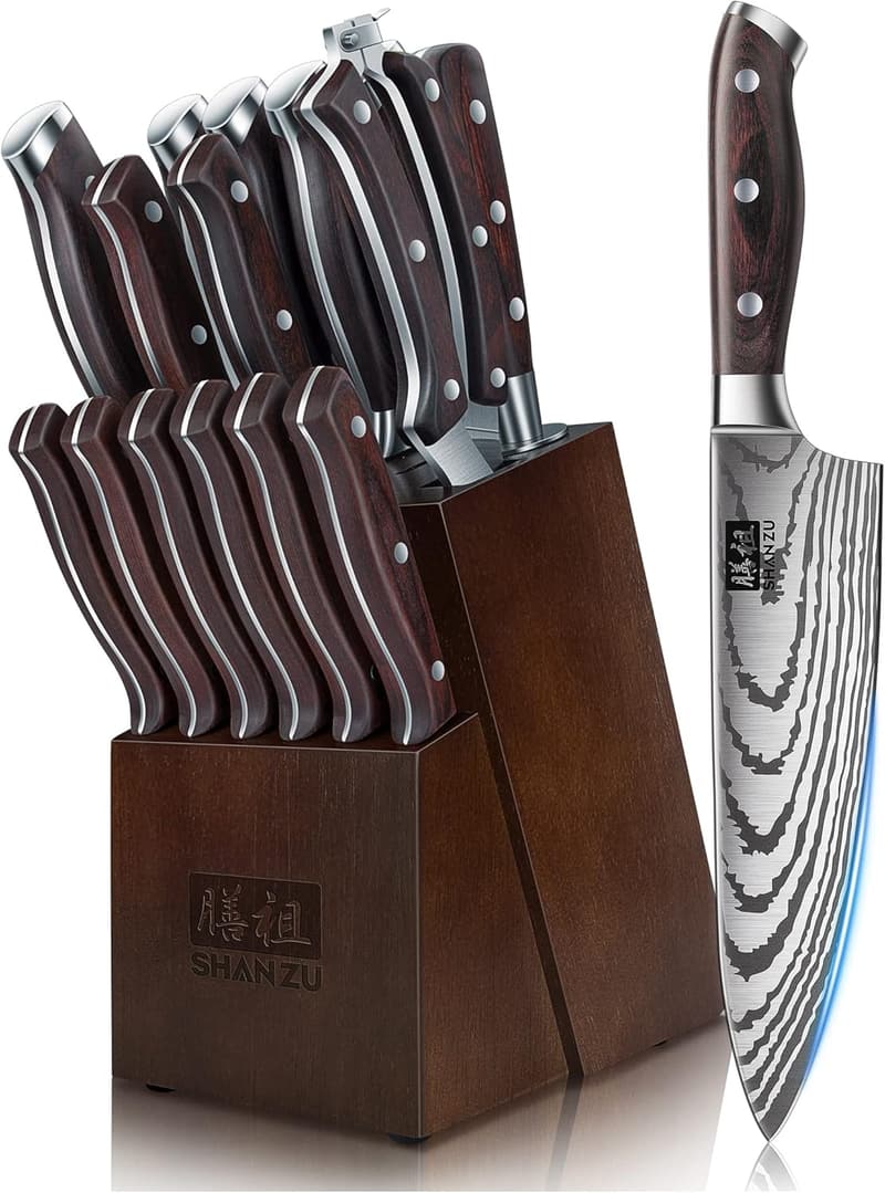 Japanese 16-Piece High Carbon Stainless Steel Knife Set