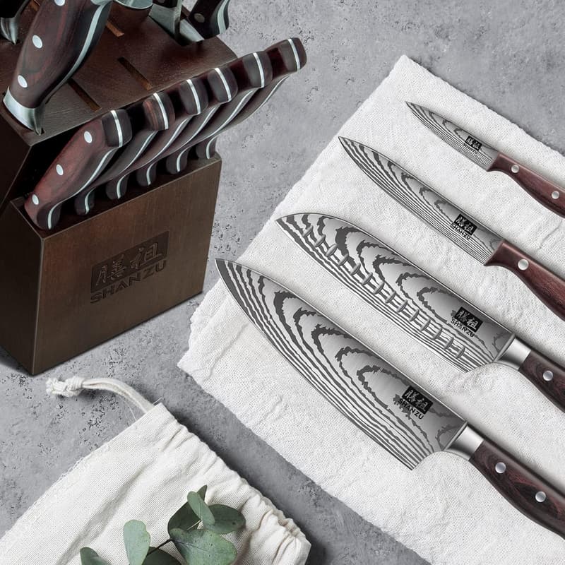 Japanese 16-Piece High Carbon Stainless Steel Knife Set