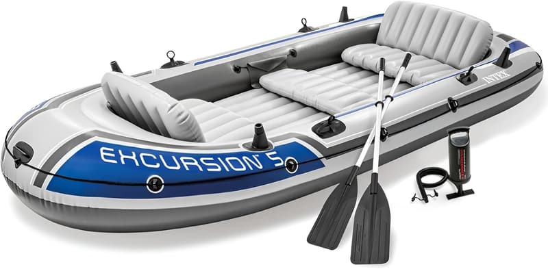 Inflatable Fishing Boat with Oars and Pump – SuperTough PVC