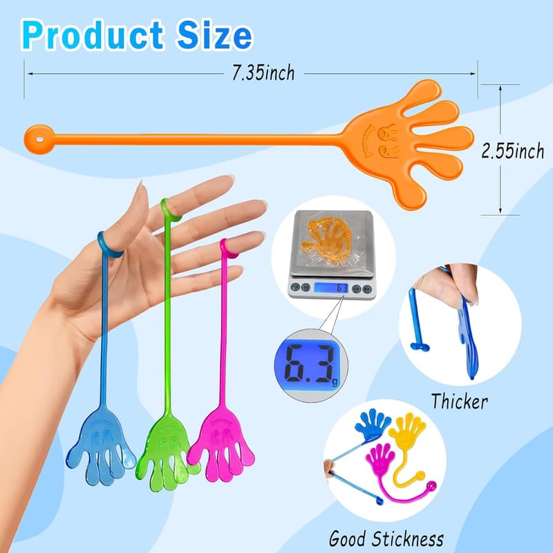 Sticky Hands Party Favors - 48 PCS Stretchy Toys for Kids