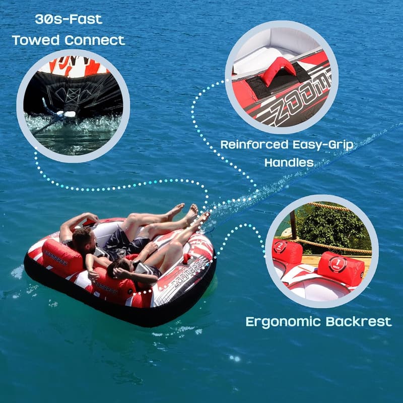 Towable Water Tubes for 2-Person Boating Fun