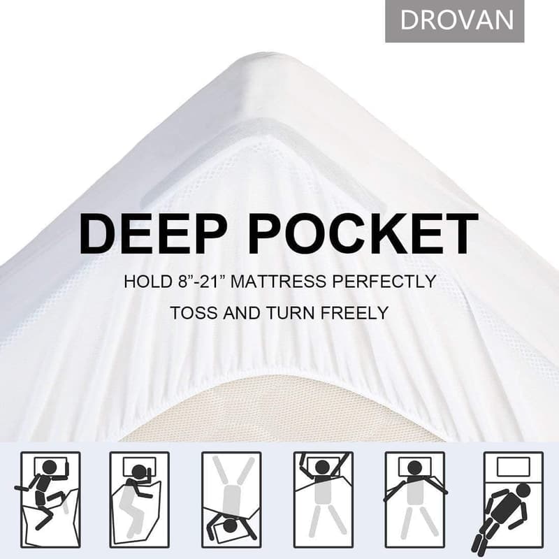 Extra Thick Queen Mattress Topper with Cooling Fiber Filling