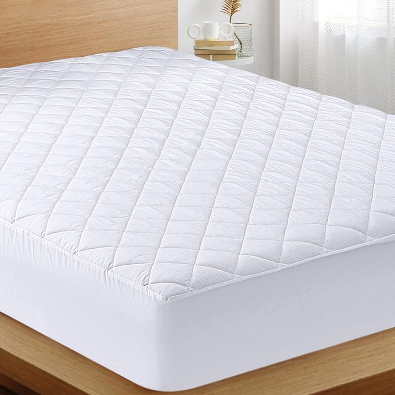 Full Size Quilted Mattress Pad Protector, Machine Washable