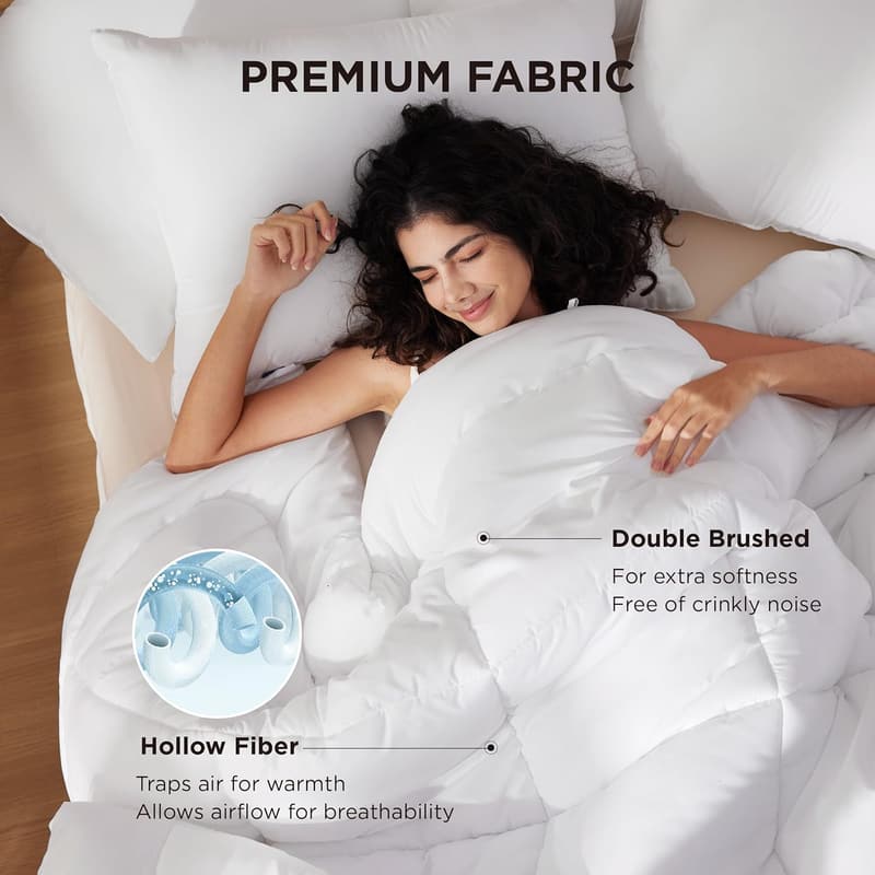 All-Season King Size Down Alternative Comforter - White