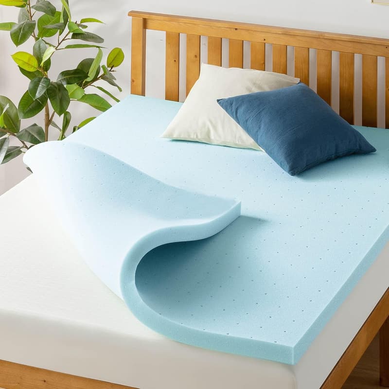 Queen Memory Foam Mattress Topper with Cooling Gel【1.5 Inch】