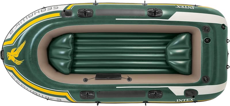 Intex Seahawk Inflatable Fishing Boat with Oars & Pump