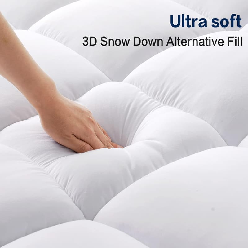 Queen Mattress Topper - Extra Thick, Soft Down Alternative