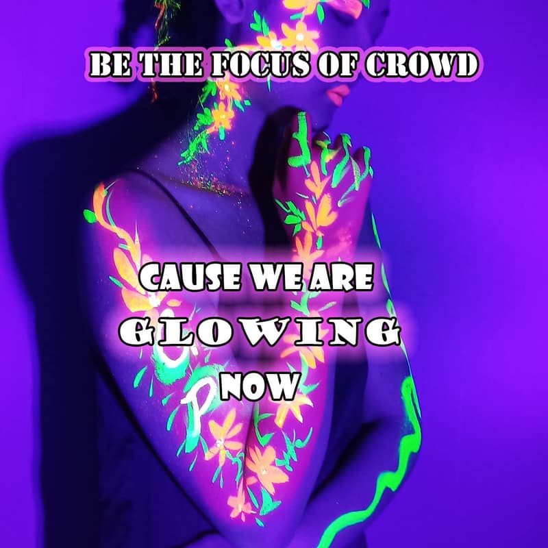 Glow in the Dark UV Neon Face & Body Paint Set for Festivals