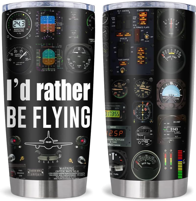 Aviation Gift Tumbler for Men - 20Oz Pilot Mug