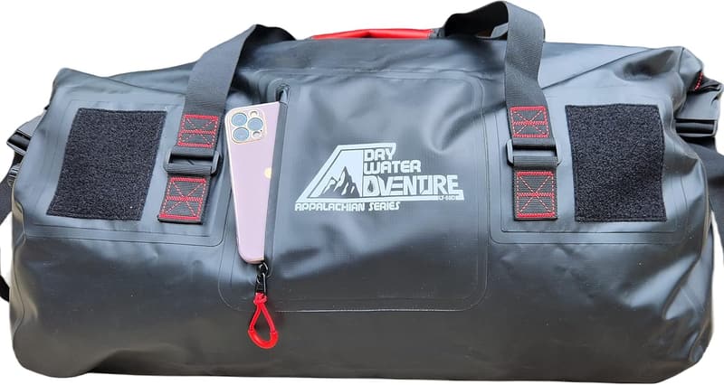 Marine Grade Waterproof Duffel Bag - 60L, Black