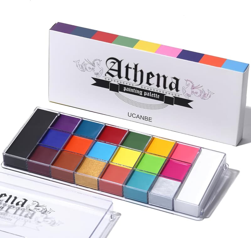 Professional Non-Toxic Face & Body Paint Palette for Halloween