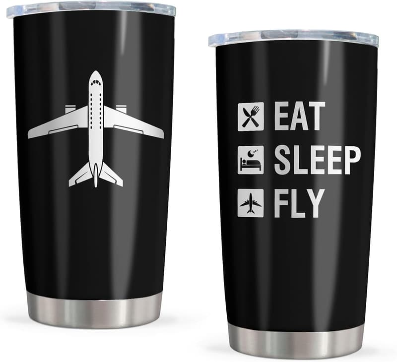 Aviation Gift for Pilots - 20oz Airplane Mechanic Tumbler