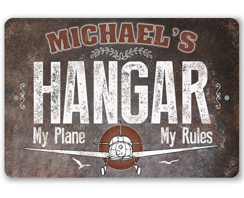Personalized Pilot Name Print - Customized Aviation Sign
