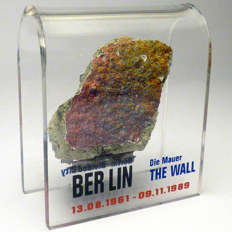 Authentic Berlin Wall Souvenir in Acrylic Display - 2