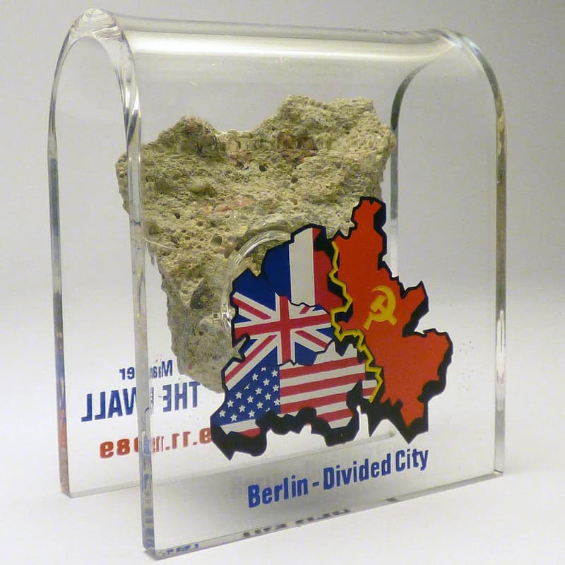 Authentic Berlin Wall Souvenir in Acrylic Display - 2