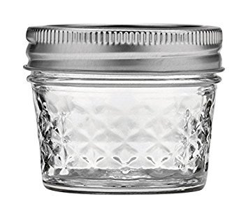 Set of 36 Quilted Crystal Jelly Jars with Lids