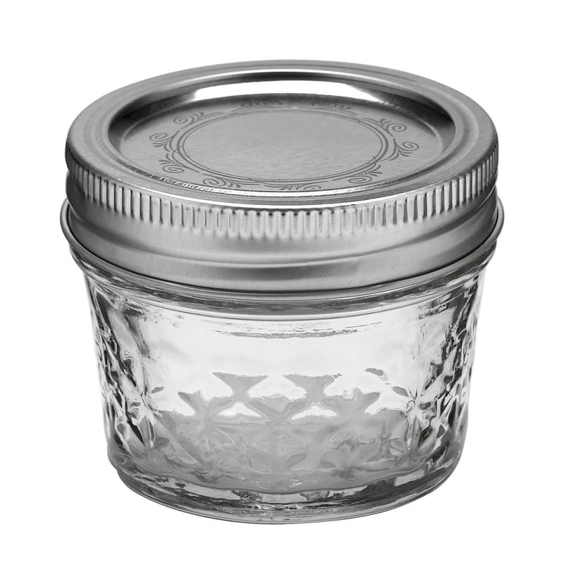 Set of 36 Quilted Crystal Jelly Jars with Lids