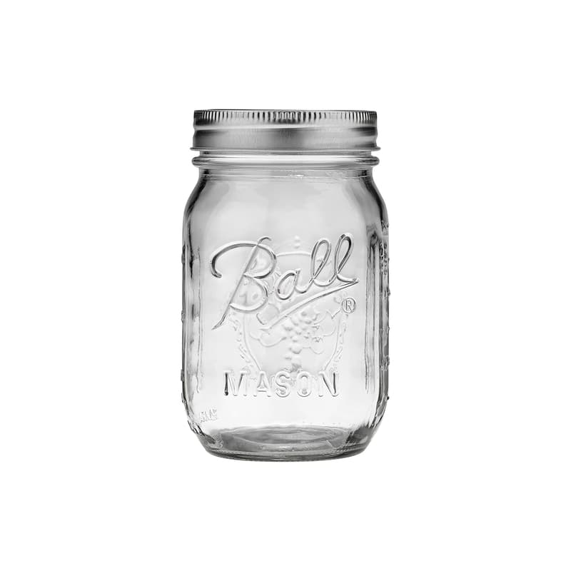 16 oz. Ball Regular Mouth Mason Jars (8 Count) with Lids & Bands