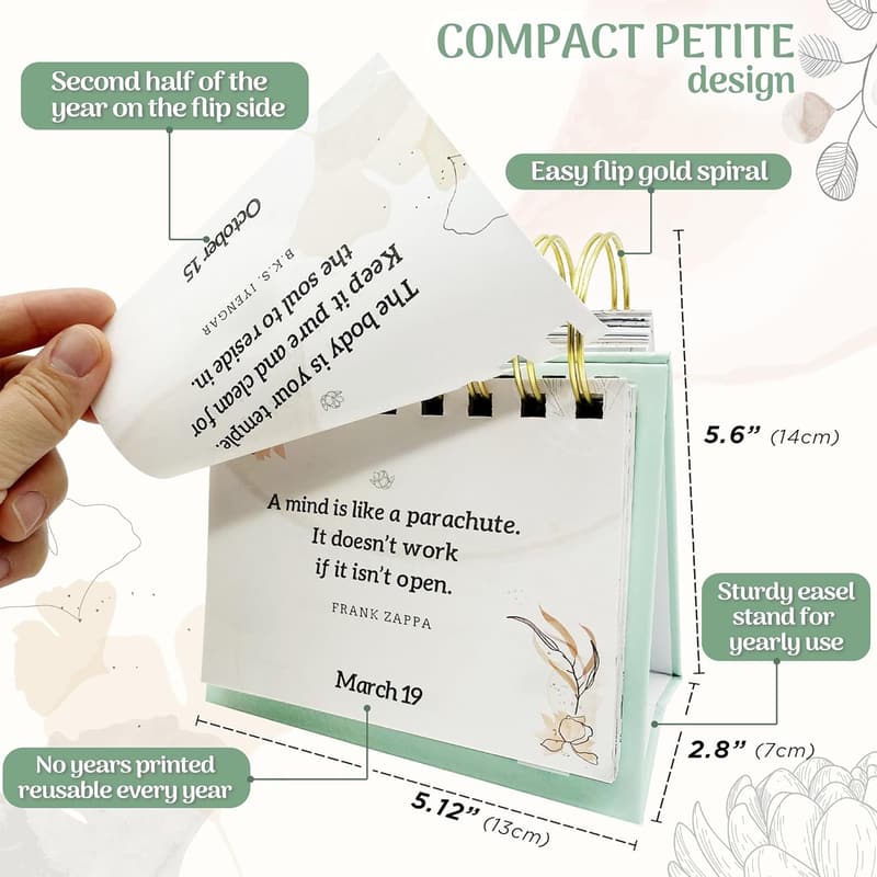 Teacher Appreciation Perpetual Calendar with Daily Affirmations