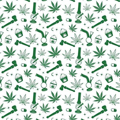 Marijuana-Themed Gift Wrap Paper Sheets, 15 Sq. Ft.