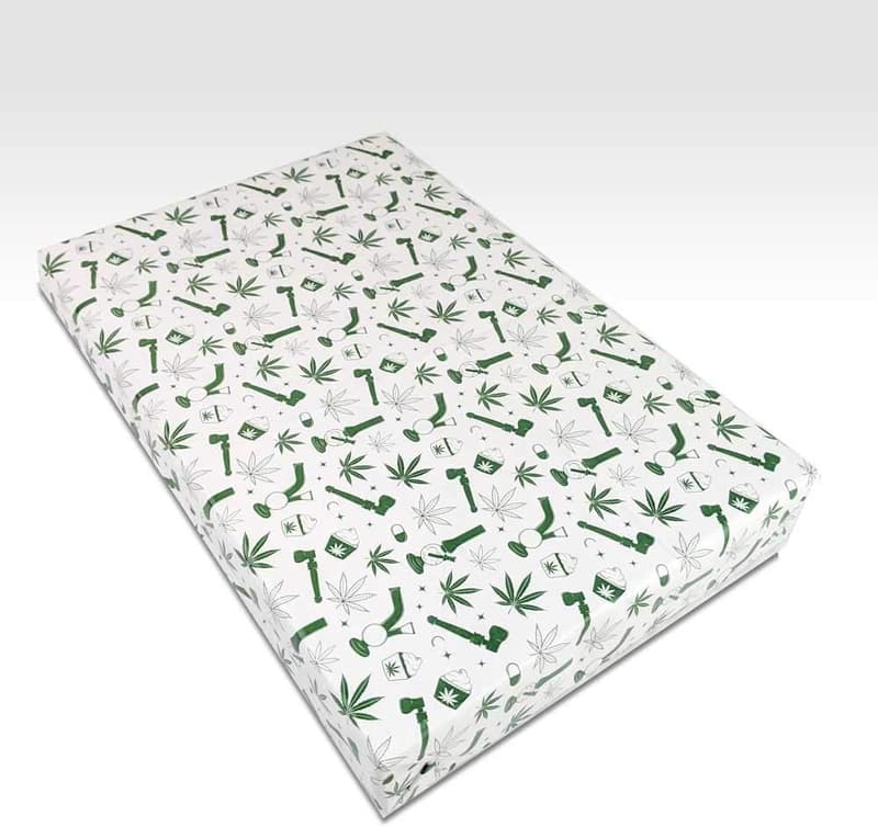 Marijuana-Themed Gift Wrap Paper Sheets, 15 Sq. Ft.