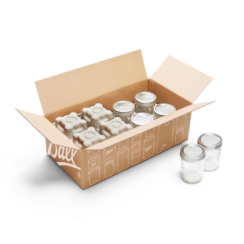 Clear Glass Jars with Lids - 16 oz. Pint Size (Pack of 8)