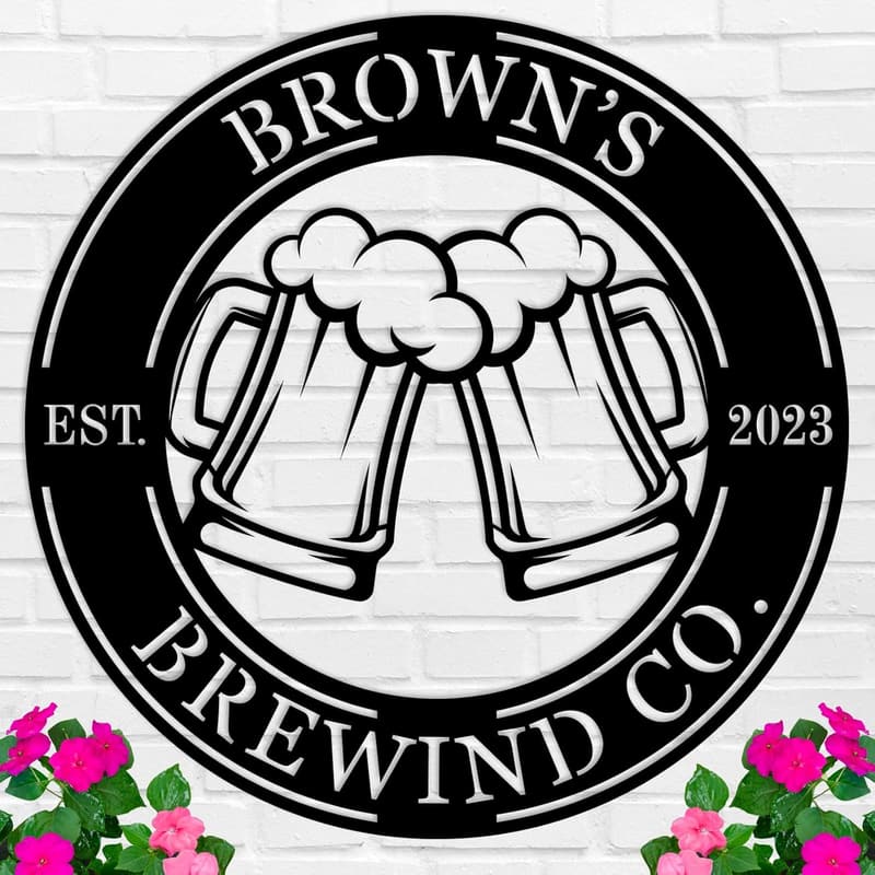 Custom Brewery Metal Sign for Beer Room Décor - Gift for Him
