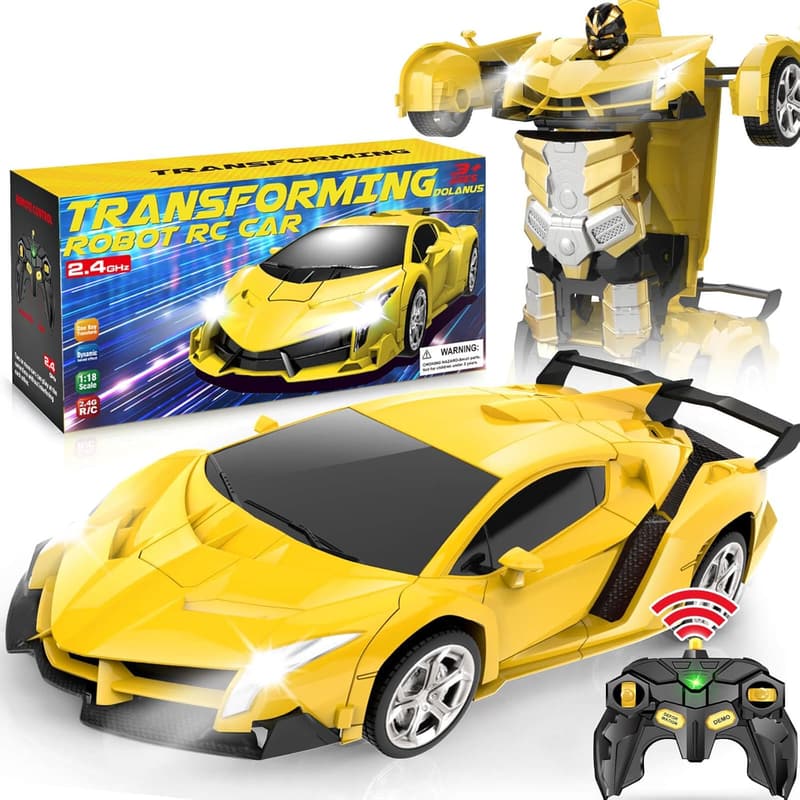 Transforming Remote Control Robot Car - Kids Toy for Ages 5-10